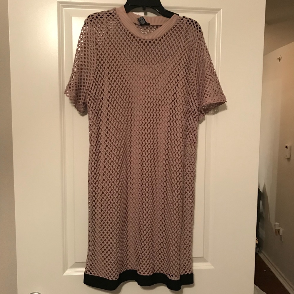 Mesh Detail Mini Dress